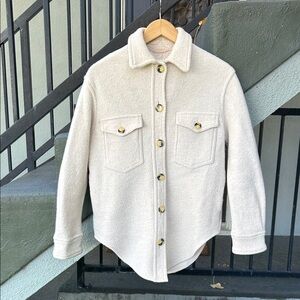 Aritzia Wilfred Free Gana Shacket Merino Wool Size 2XS Oversized Shirt Jacket